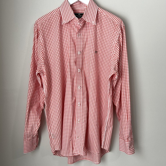 Southern Point Co. Other - Southern Point Co The Hadley Shirt Men's Medium Button Up Checkered Orange White